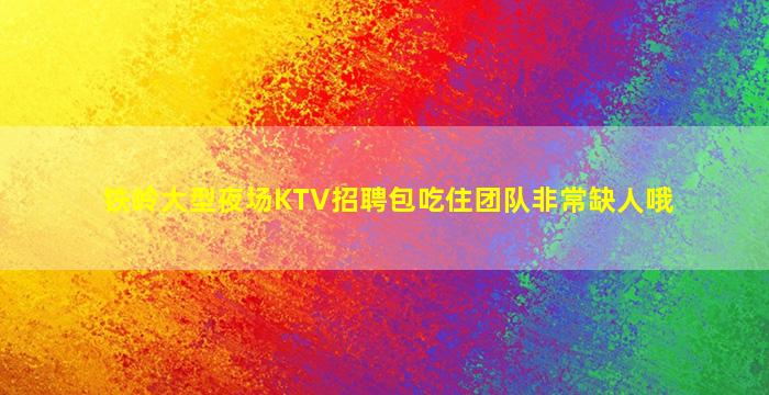 铁岭大型夜场KTV招聘包吃住团队非常缺人哦
